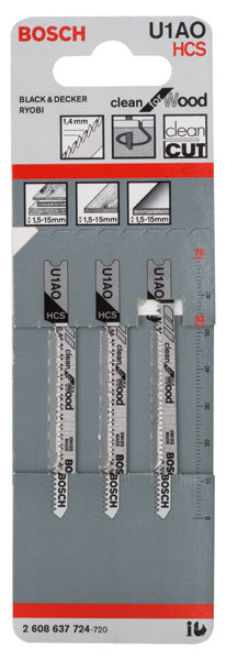 Bosch U1A0 HCS Clean for Wood 3Pack