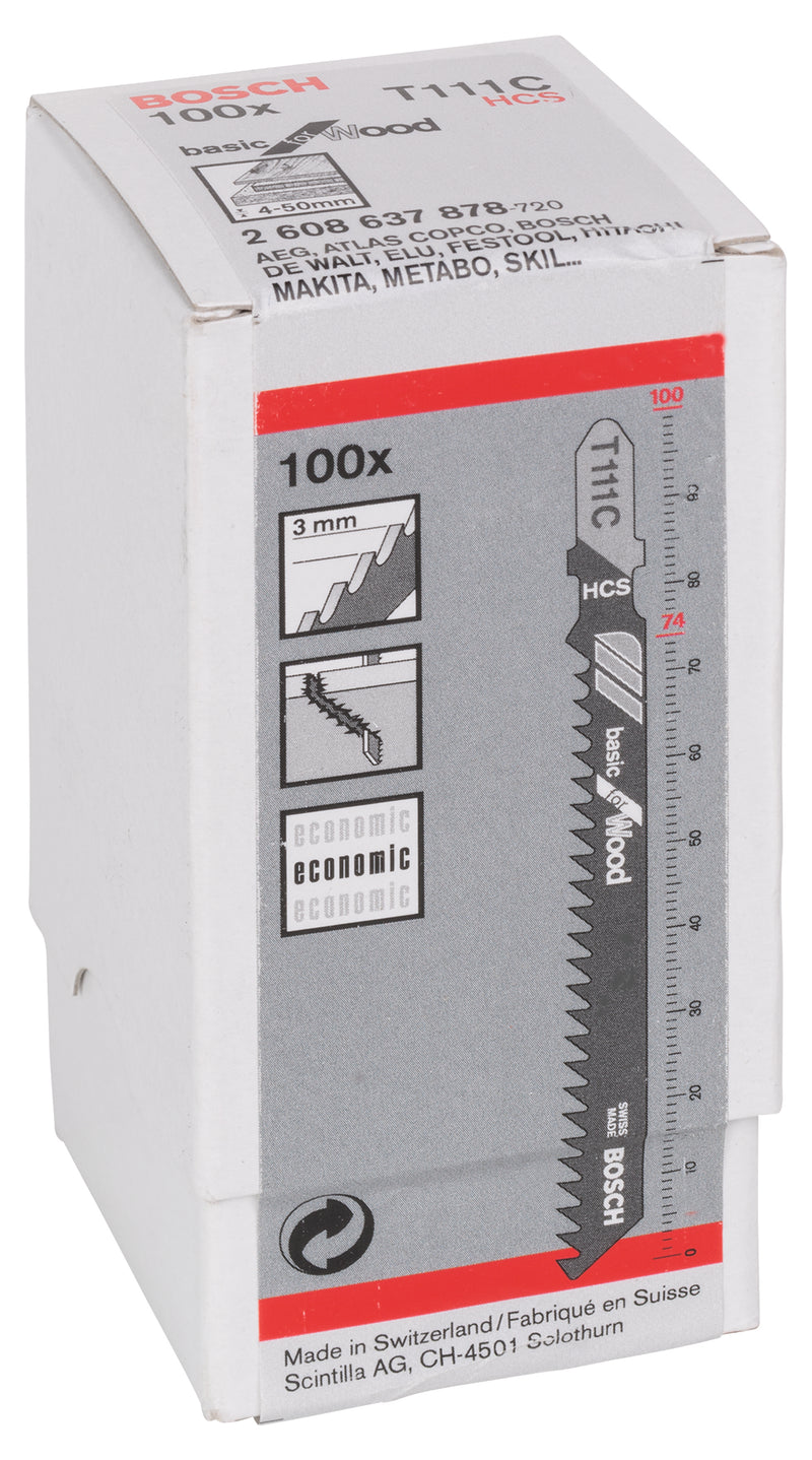 Bosch T11C HCS Basic for Wood 100Pack