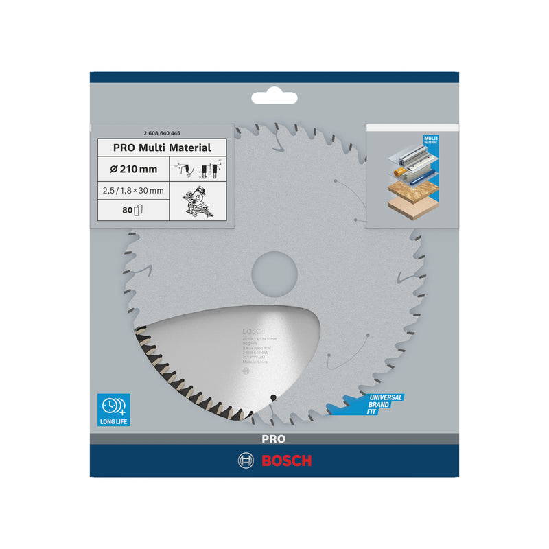 Bosch Circular Saw Blade MM MU B 210x30-80