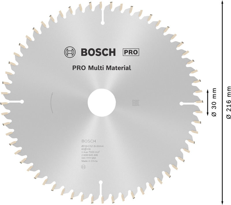 Lâmina de serra circular Bosch MM MU B 216x30-60