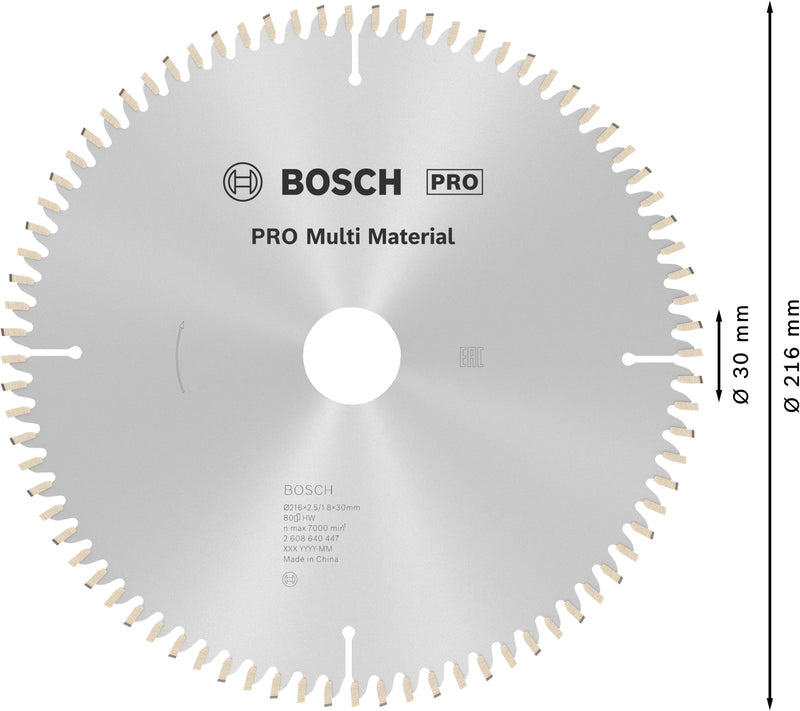 Lâmina de serra circular Bosch MM MU B 216x30-80