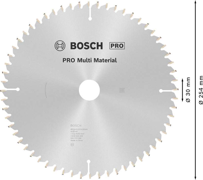 Lâmina de serra circular Bosch MM MU B 254x30-60