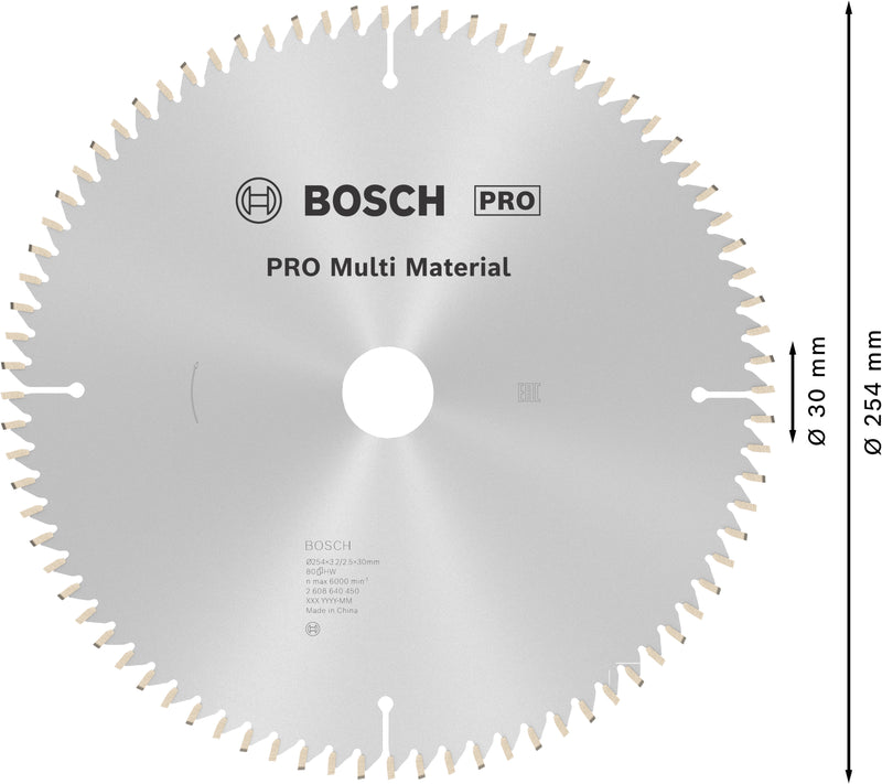 Lâmina de serra circular Bosch MM MU B 254x30-80