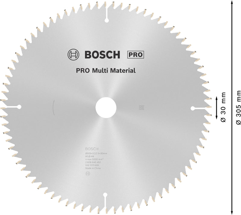 Bosch Circular Saw Blade MM MU B 305x30-80