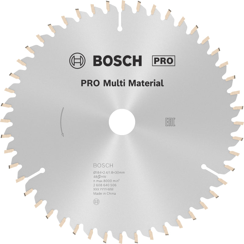 Bosch Circular Saw Blade MM MU H 184x30-48