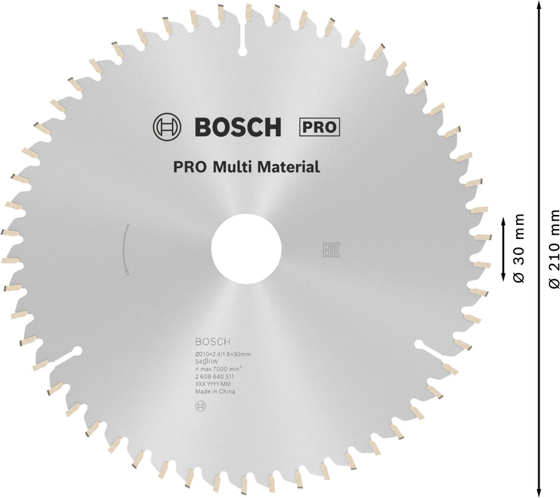 Lâmina de serra circular Bosch MM MU H 210x30-54