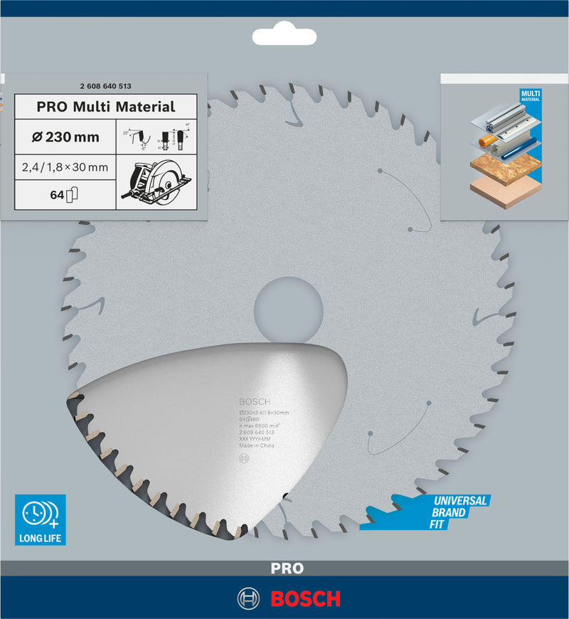 Lâmina de serra circular Bosch MM MU H 230x30-64