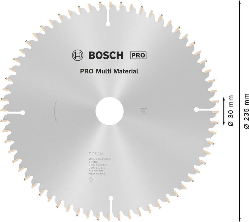 Bosch Circular Saw Blade MM MU H 235x30-64