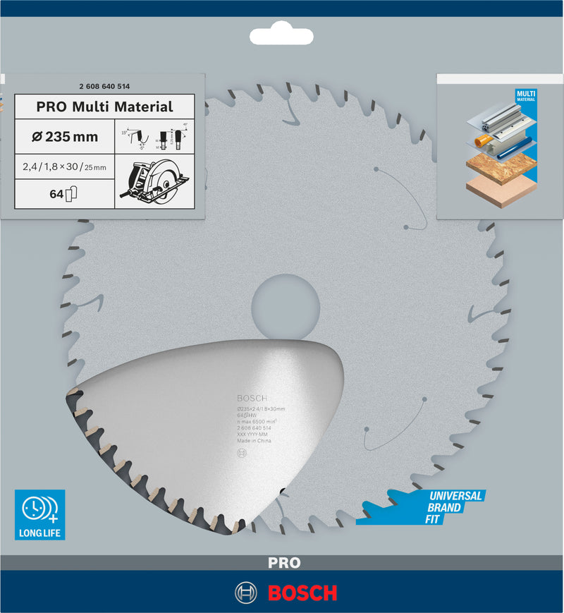 Bosch Circular Saw Blade MM MU H 235x30-64