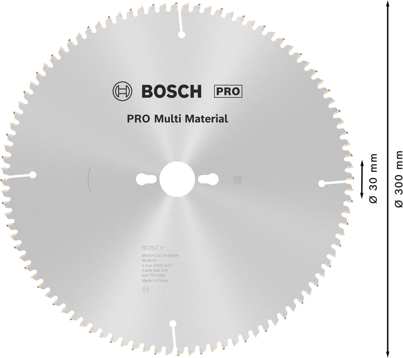 Bosch Circular Saw Blade MM MU B 300x30-96