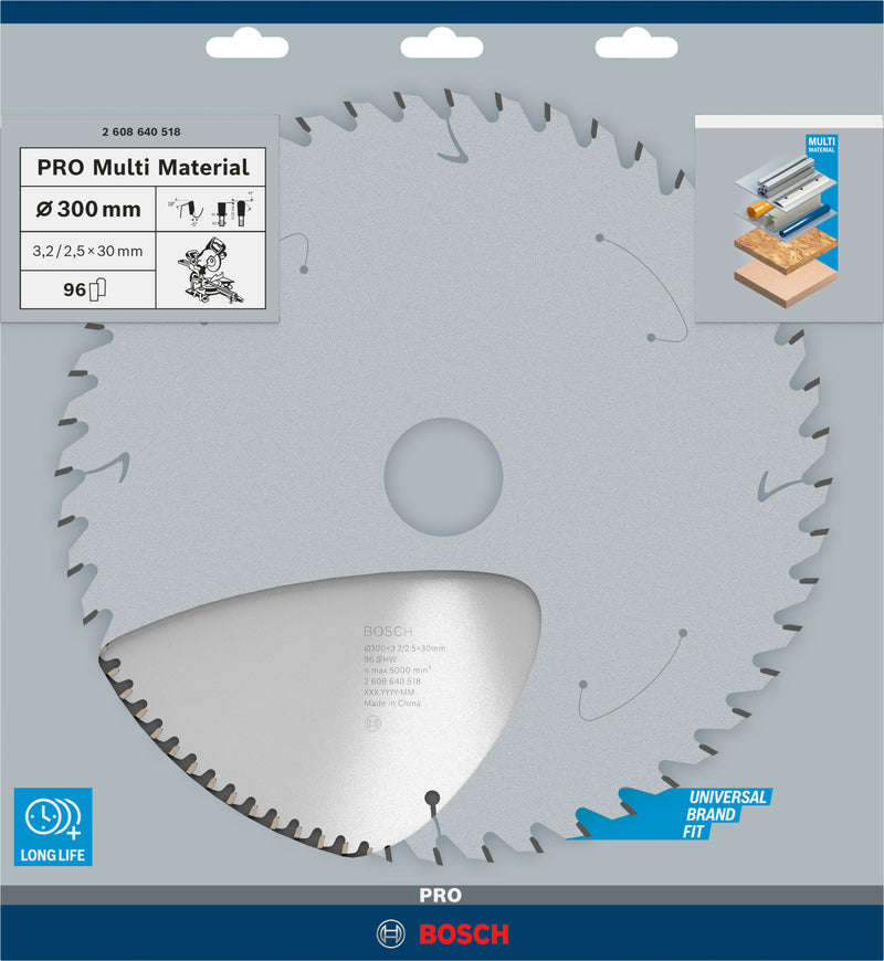 Bosch Circular Saw Blade MM MU B 300x30-96
