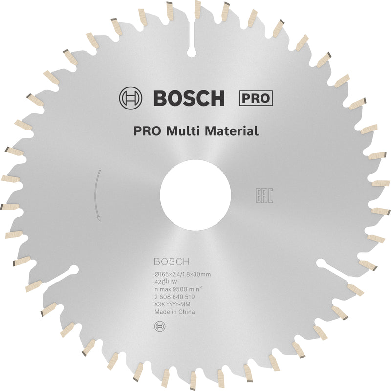 Bosch Circular Saw Blade MM MU H 165x30-42