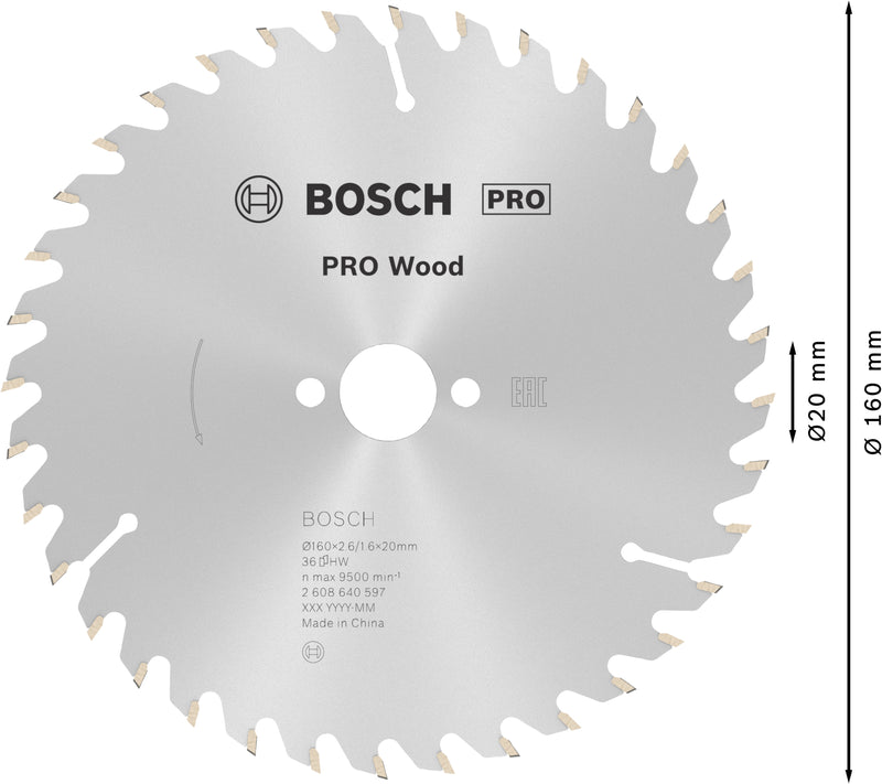 Bosch Circular Saw Blade OP WO H 160x20-36