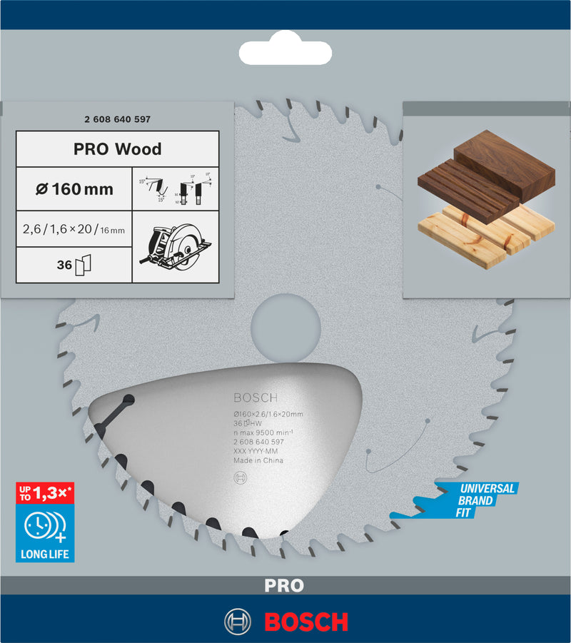 Bosch Circular Saw Blade OP WO H 160x20-36