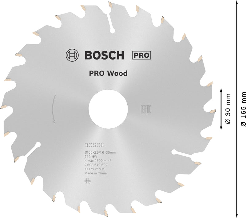 Bosch Circular Saw Blade OP WO H 165x30-24
