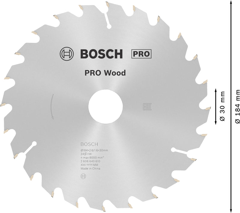 Bosch Circular Saw Blade OP WO H 184x30-24