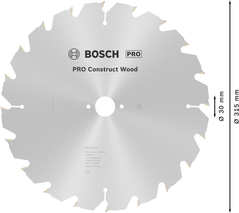 Lâmina de serra circular Bosch CW WO S 315x30-20