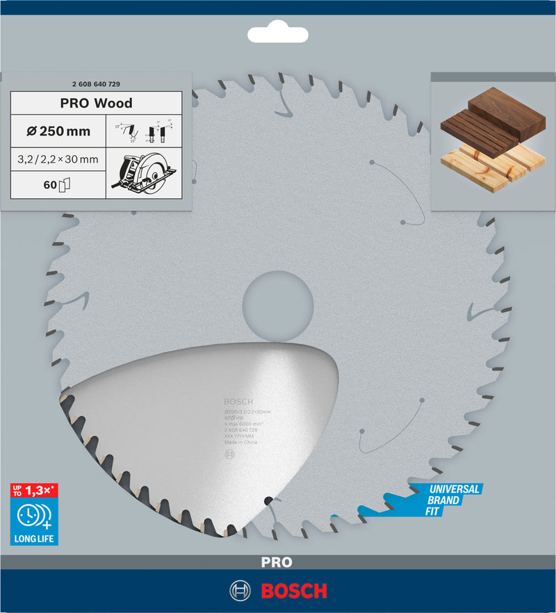 Lâmina de serra circular Bosch OP WO H 250x30-60
