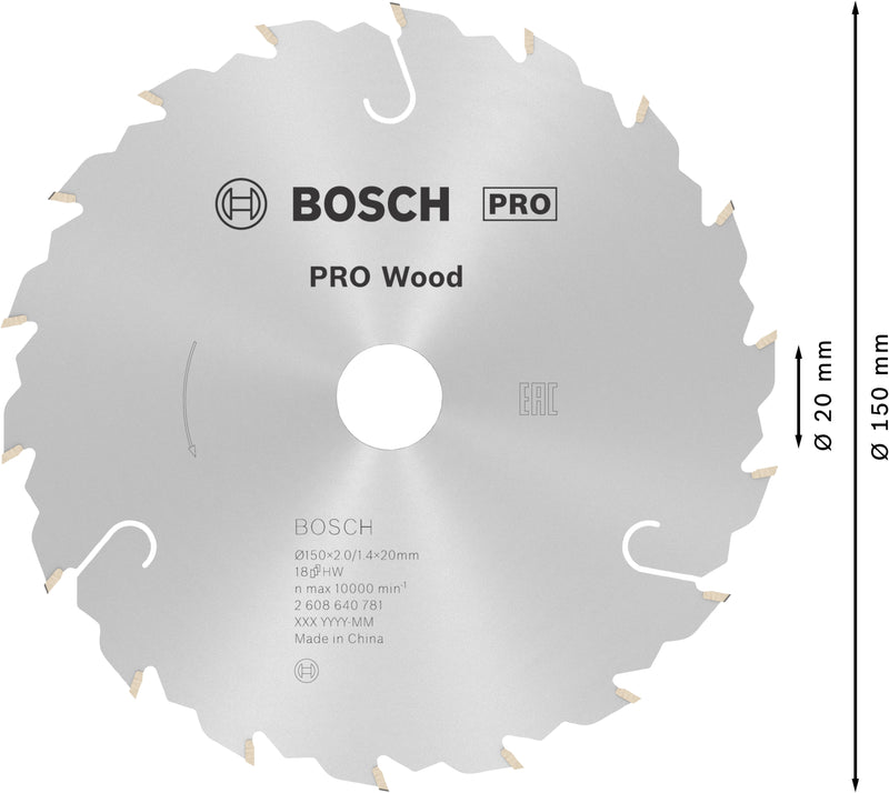Bosch Circular Saw Blade SE WO H 150x20-18