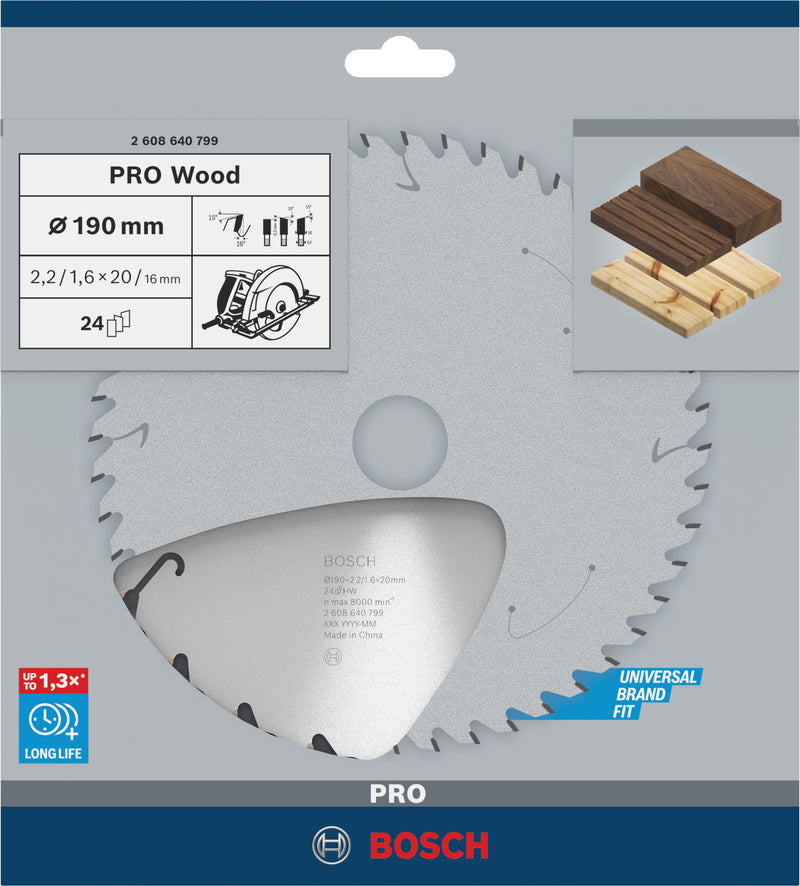 Lâmina de serra circular Bosch SE WO H 190x20-24