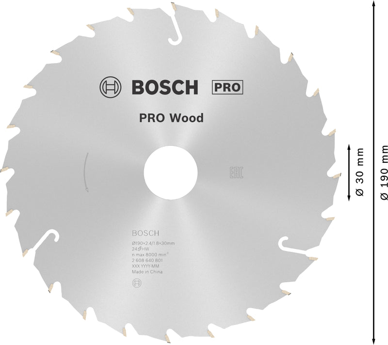 Bosch Circular Saw Blade SE WO H 190x30-24