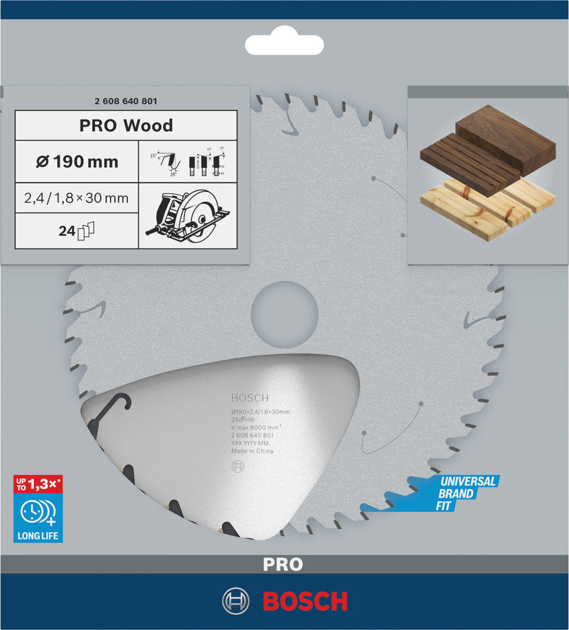 Bosch Circular Saw Blade SE WO H 190x30-24