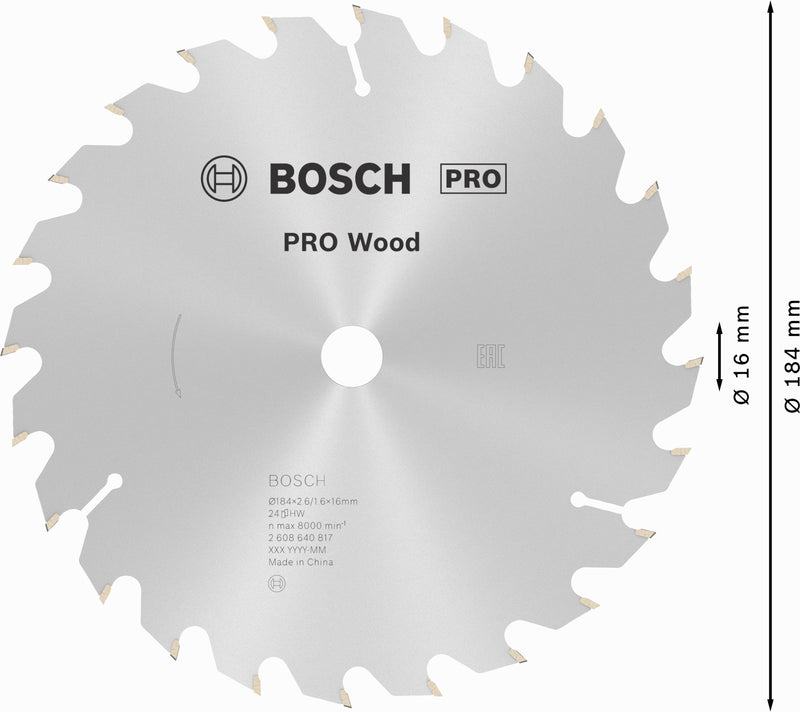 Bosch Circular Saw Blade OP WO H 184x16-24
