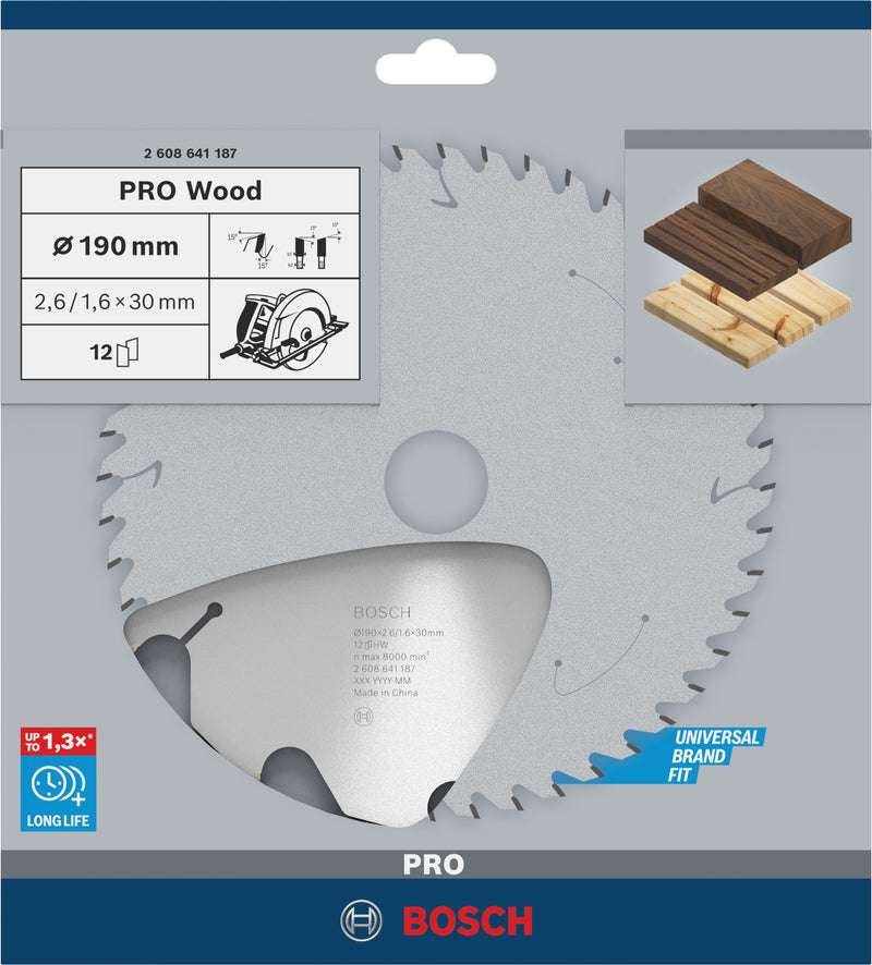 Bosch Circular Saw Blade OP WO H 190x30-12