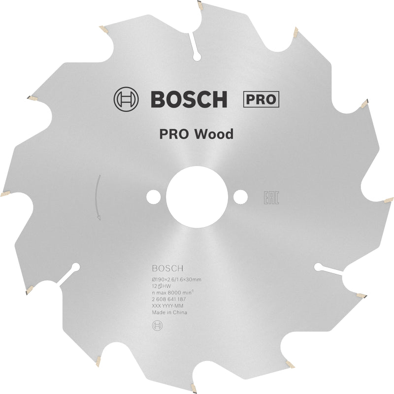 Bosch Circular Saw Blade OP WO H 190x30-12