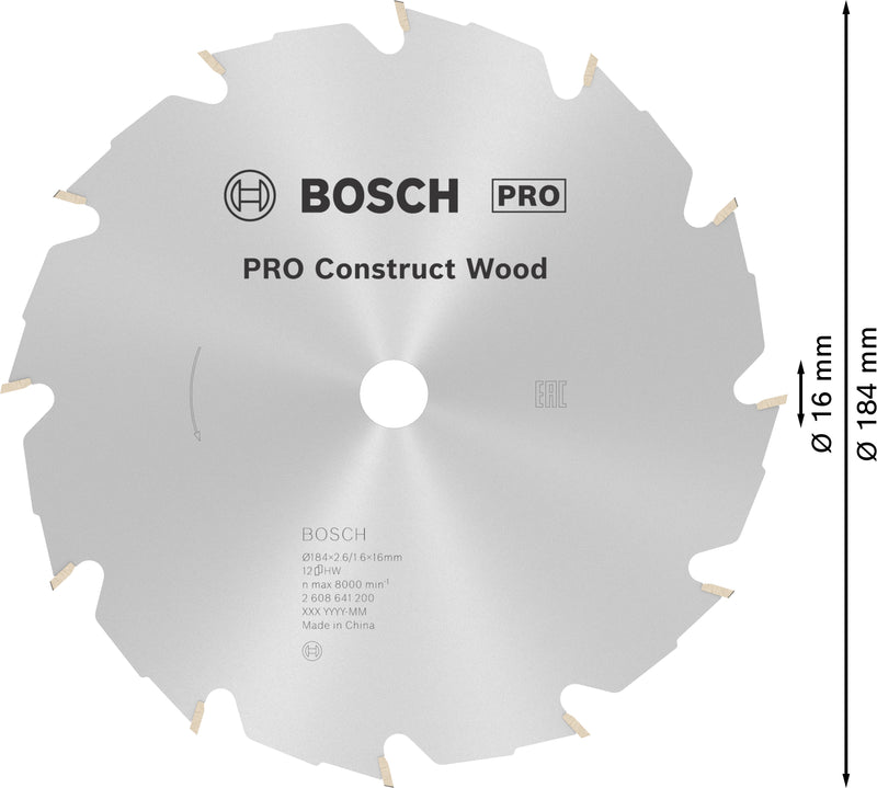 Bosch Circular Saw Blade CW WO H 184x16-12