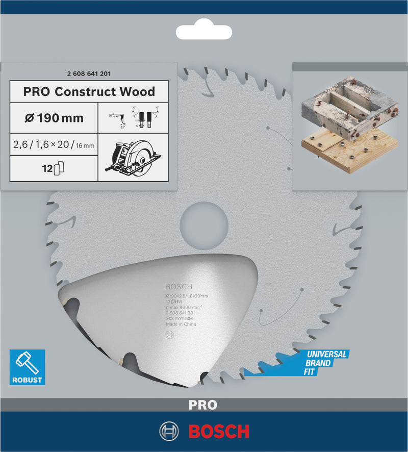 Lâmina de serra circular Bosch CW WO H 190x20-12