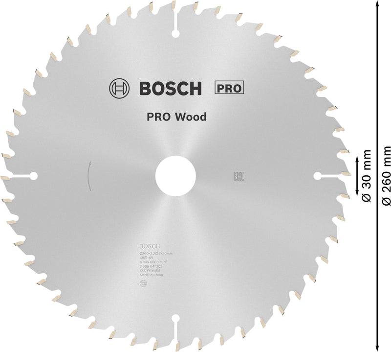 Lâmina de serra circular Bosch OP WO B 260x30-48