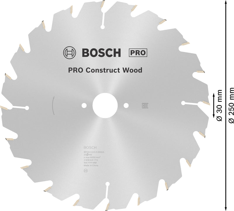 Lâmina de serra circular Bosch CW WO T 250x30-20