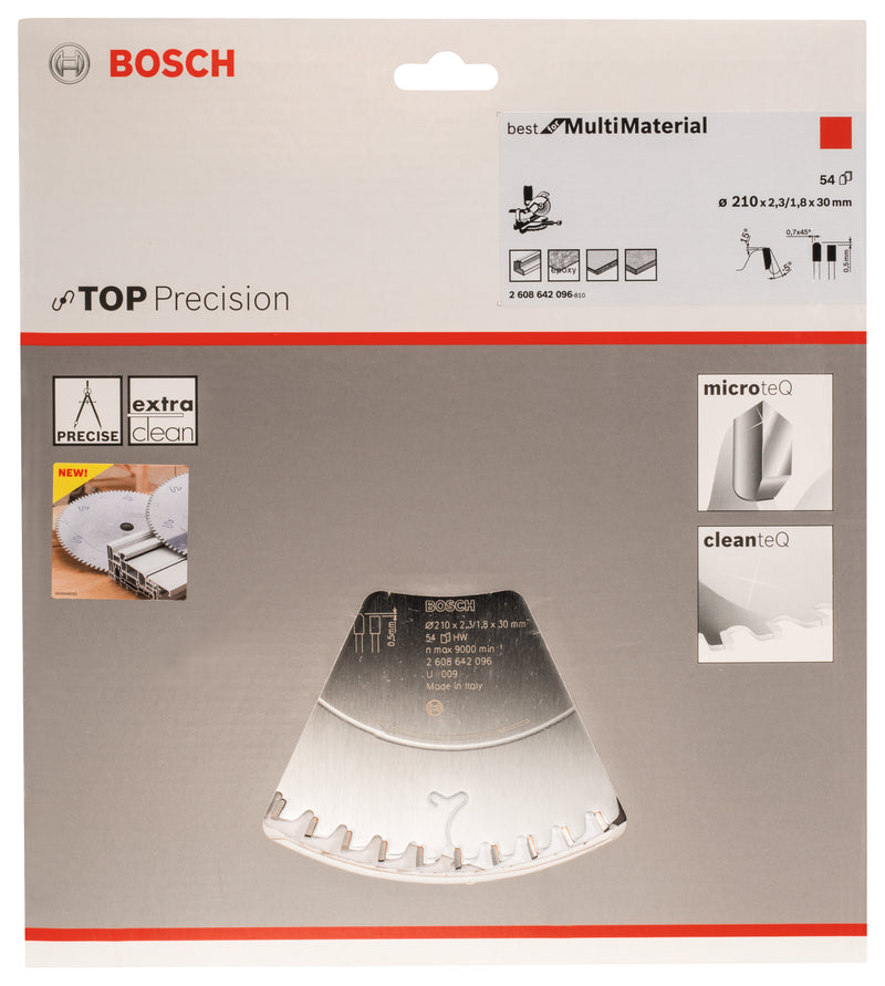 Lâmina de serra circular Bosch Top Precision, ideal para diversos materiais