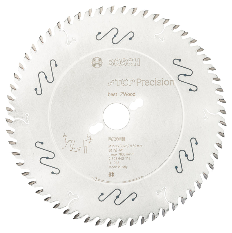 Hoja de sierra circular Bosch Top Precision Best for Wood