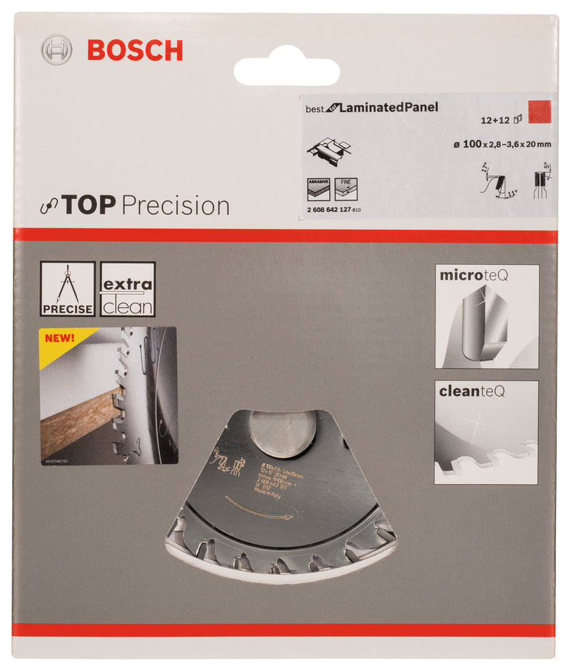 Lâmina de serra para corte de painéis laminados Bosch Top Precision