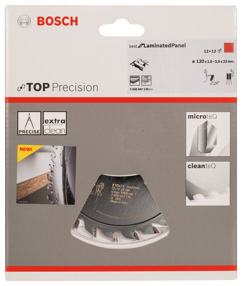 Lâmina de serra para corte de painéis laminados Bosch Top Precision