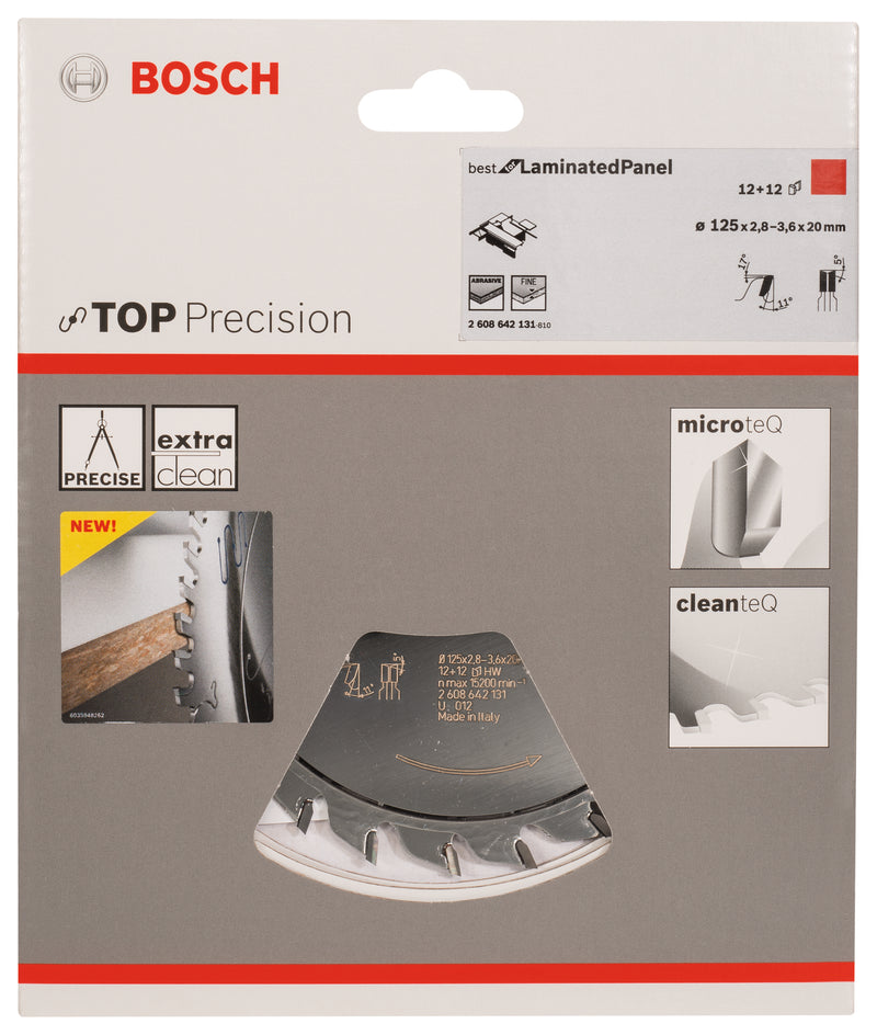 Lâmina de serra para corte de painéis laminados Bosch Top Precision