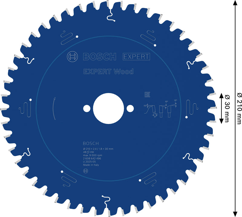 Bosch Circular Saw Blade EX WO B 210x30-48