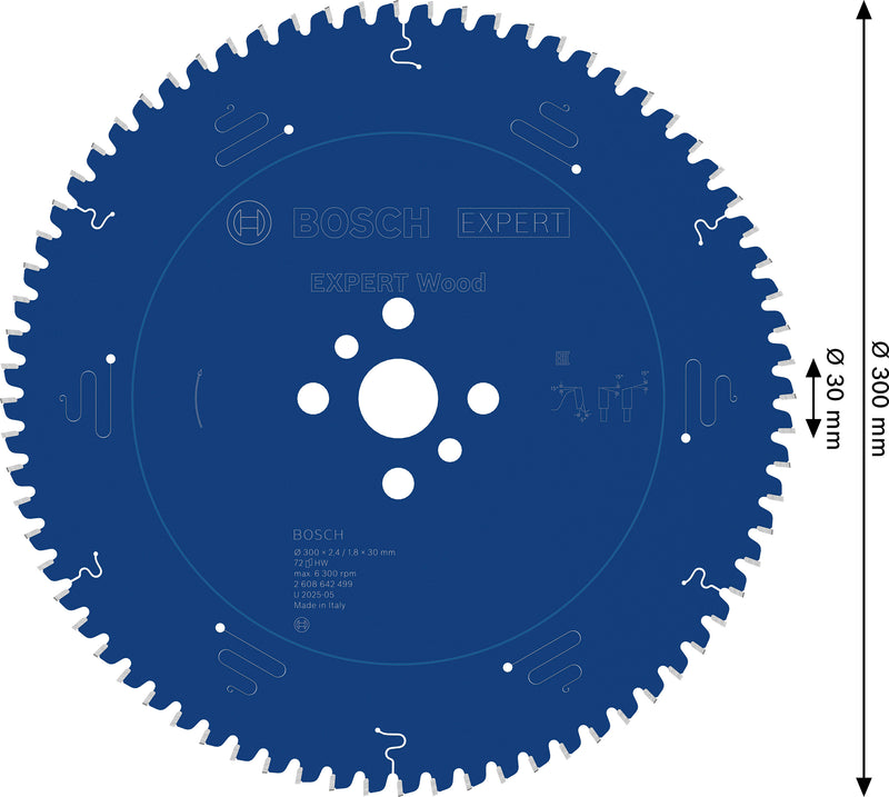 Lâmina de serra circular Bosch EX WO B 300x30-72