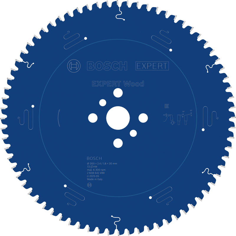 Lâmina de serra circular Bosch EX WO B 300x30-72