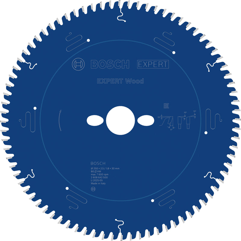 Lâmina de serra circular Bosch EX WO T 250x30-80