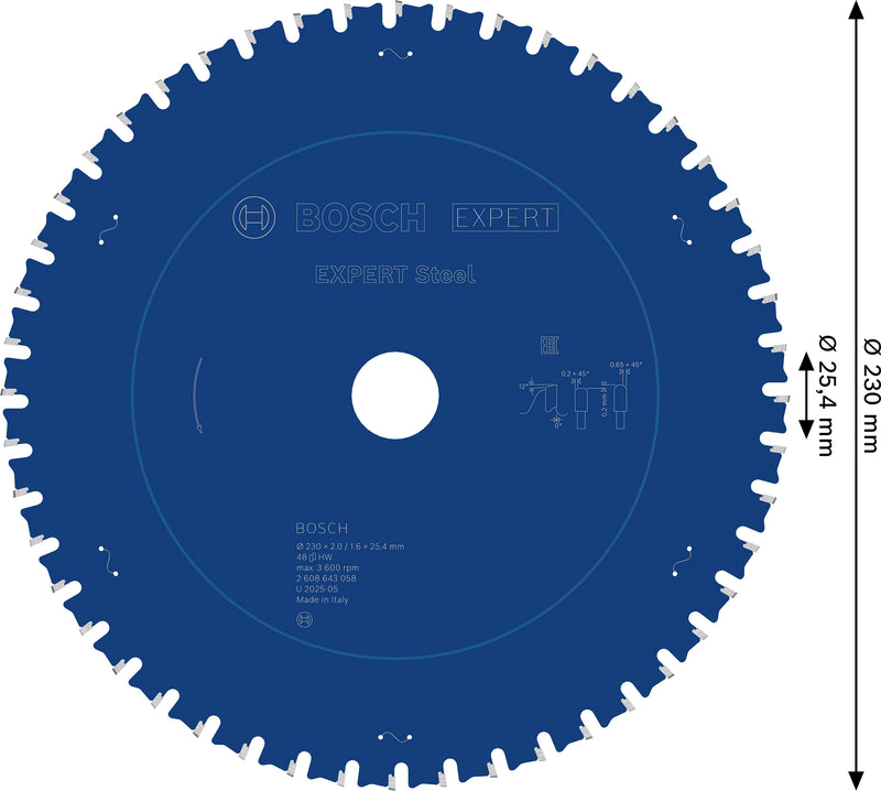 Lâmina de serra circular Bosch EX SL H 230x25,4-48