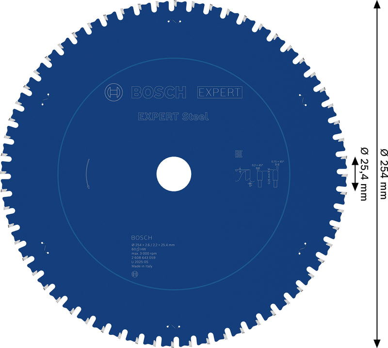 Lâmina de serra circular Bosch EX SL B 254x25,4-60