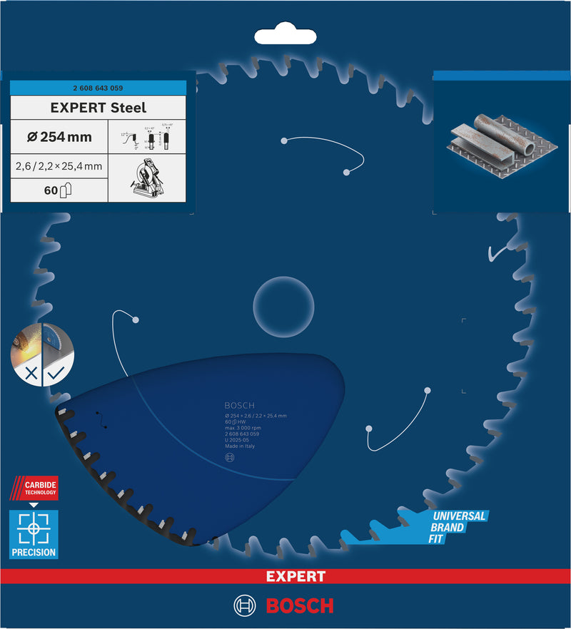 Lâmina de serra circular Bosch EX SL B 254x25,4-60