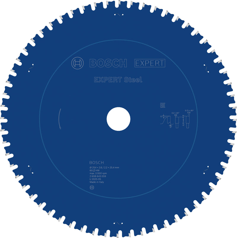 Lâmina de serra circular Bosch EX SL B 254x25,4-60