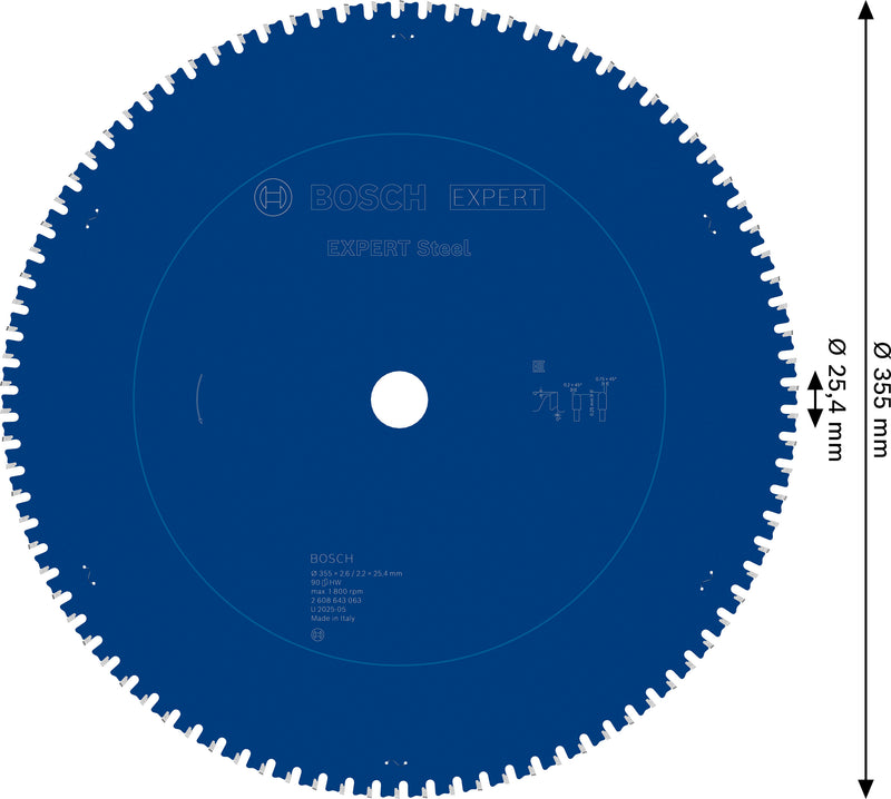 Lâmina de serra circular Bosch EX SL B 355x25,4-90