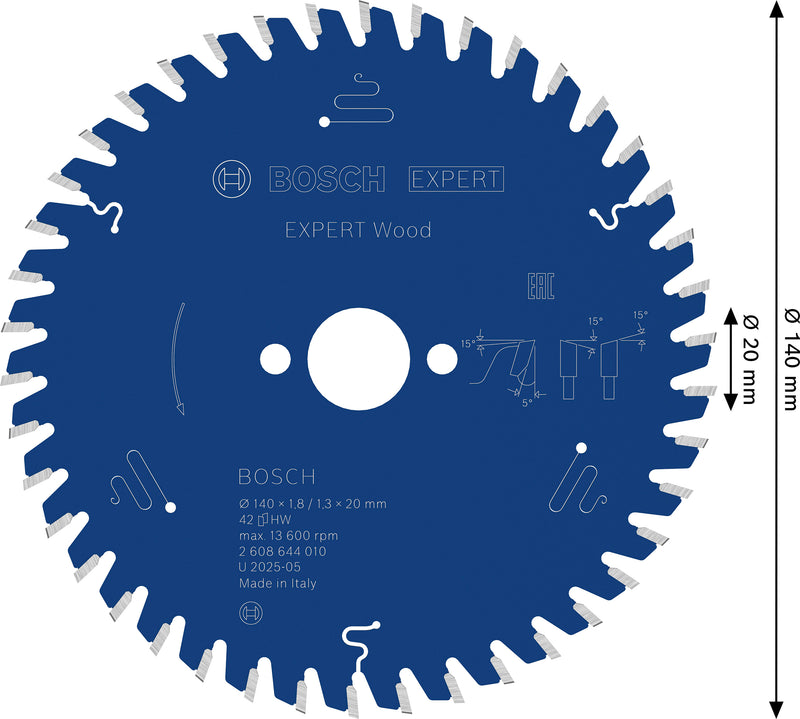 Bosch Circular Saw Blade EX WO H 140x20-42