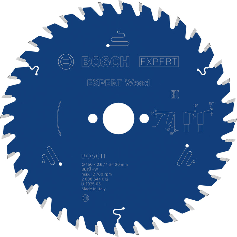 Hoja de sierra circular Bosch EX WO H 150x20-36