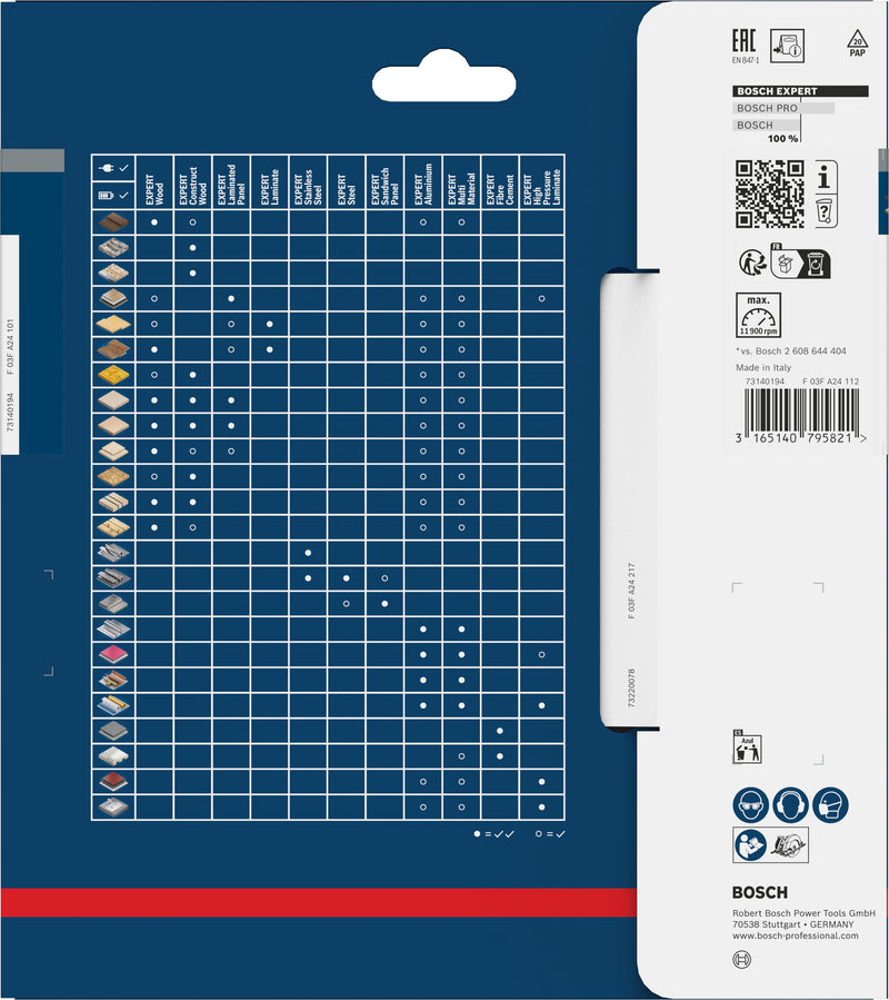 Hoja de sierra circular Bosch EX WO H 160x20-24